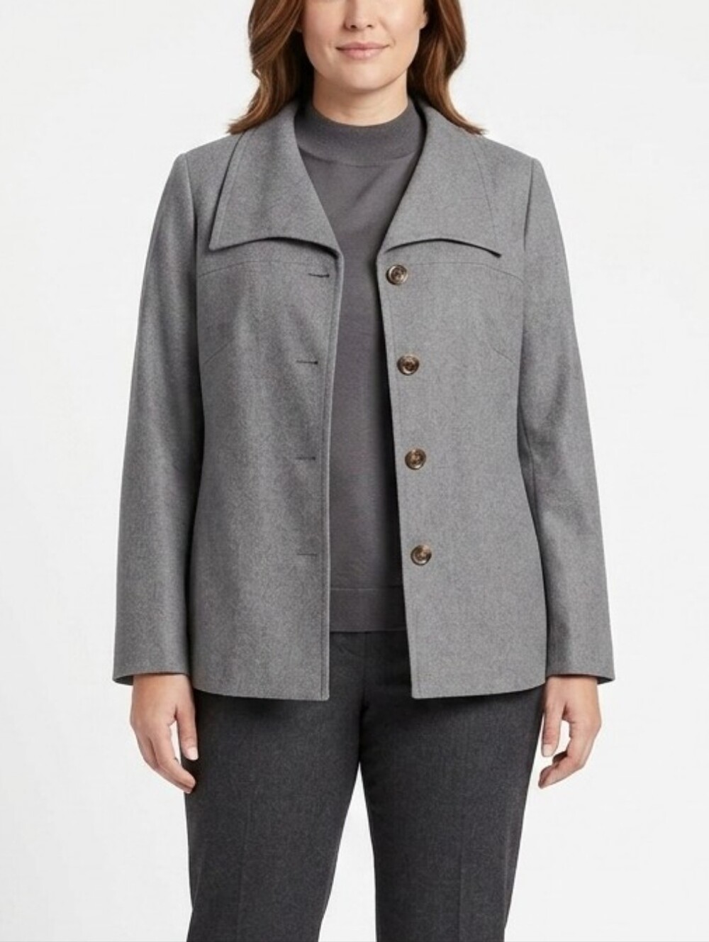 Pendleton Plus Jacket Button-Up Size 18W Gray NWT
